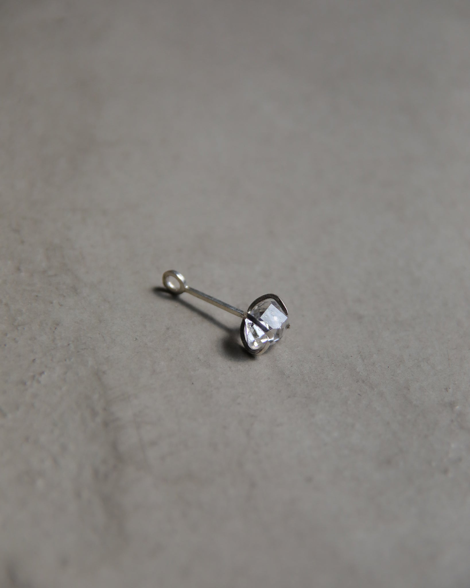 Earring Charm With Herkimer Diamond