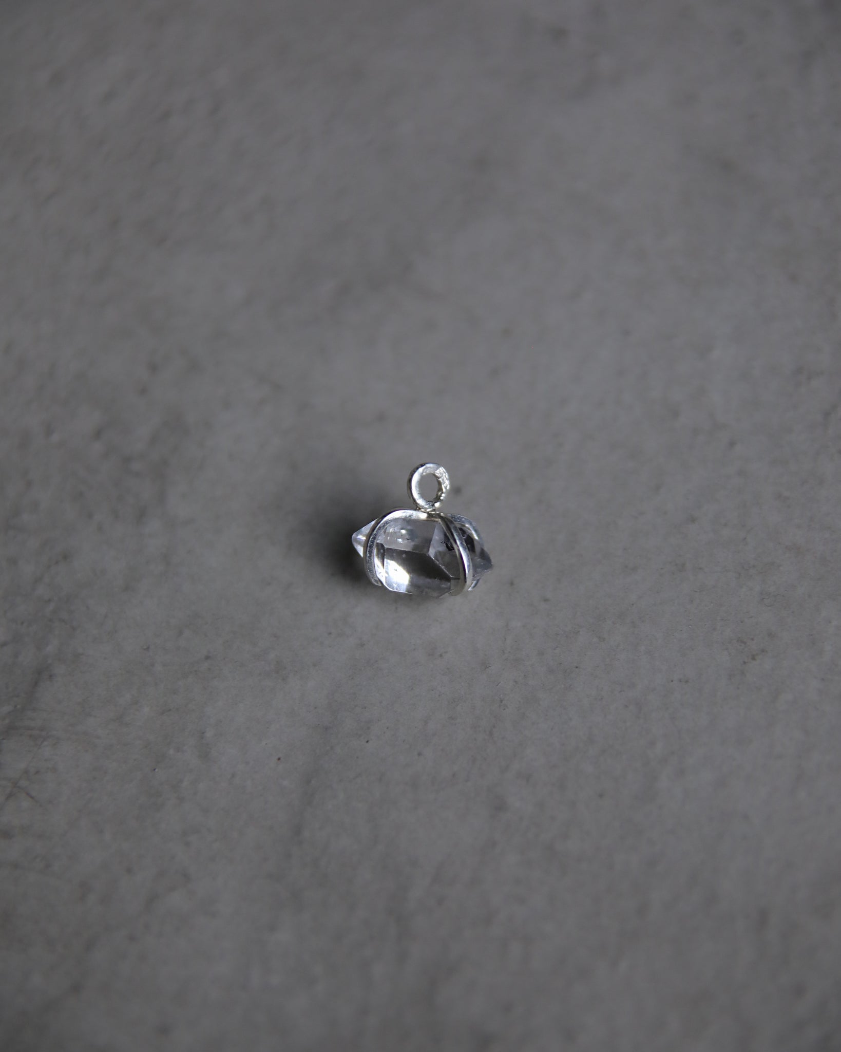 Earring Charm With Herkimer Diamond