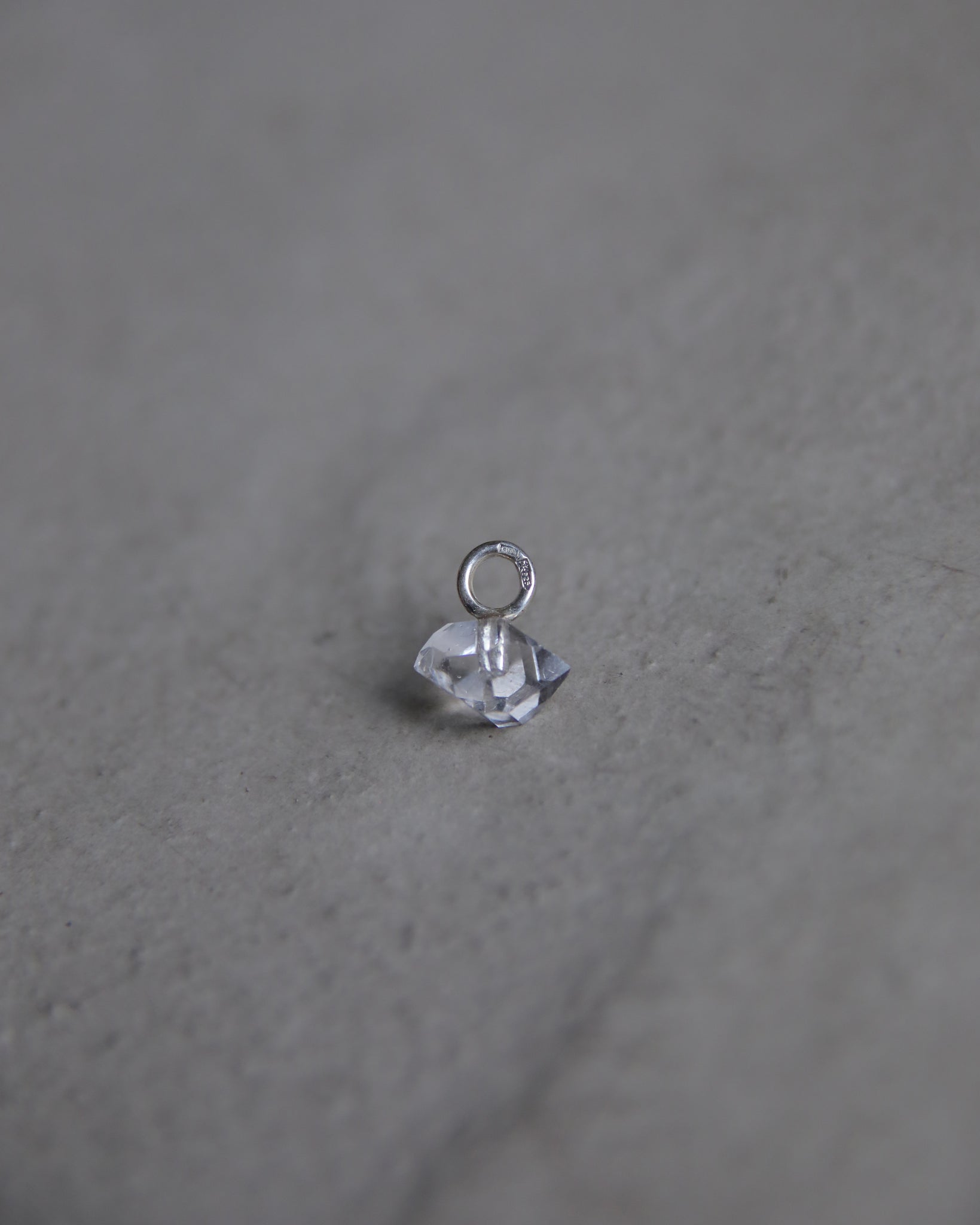 Earring Charm With Herkimer Diamond