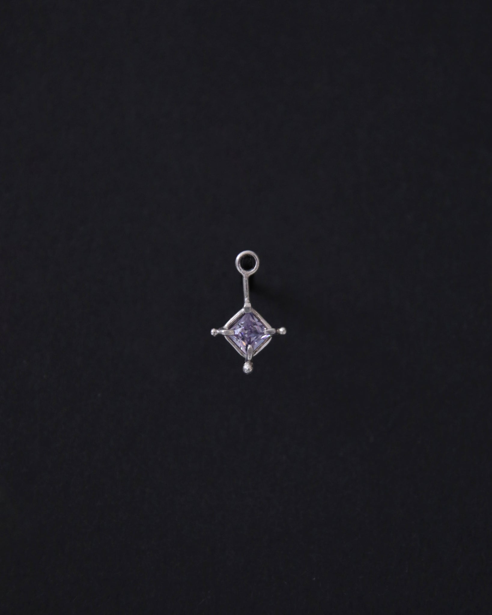 Amari 5mm Violet CZ Earring Charm SAMPLE Nr.4