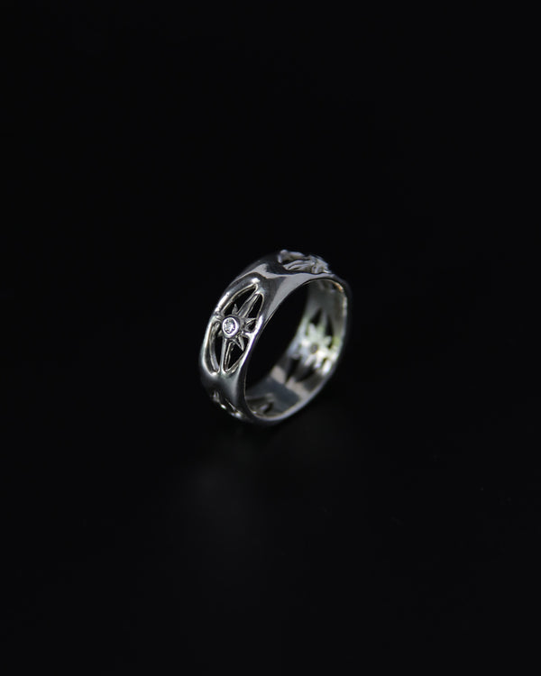 Navi Moissanite Star Band Ring 18.0