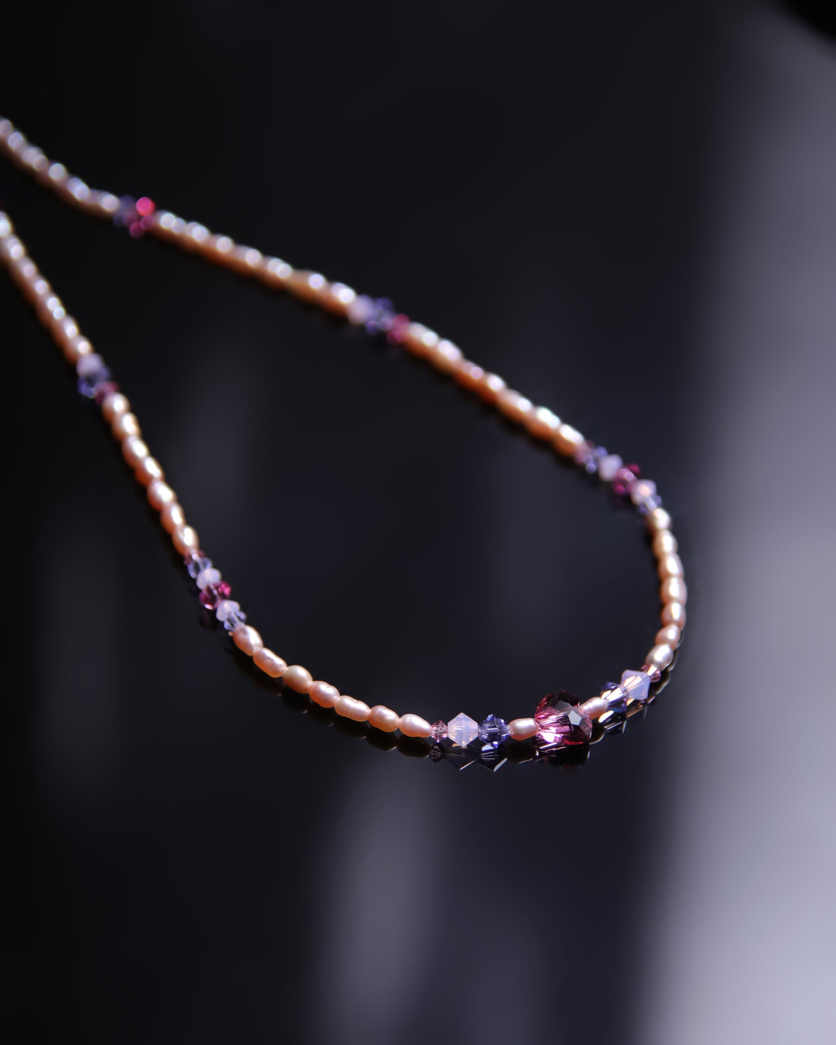 Beaded Necklace With Pearls & Swarovski Crystals Nr.8